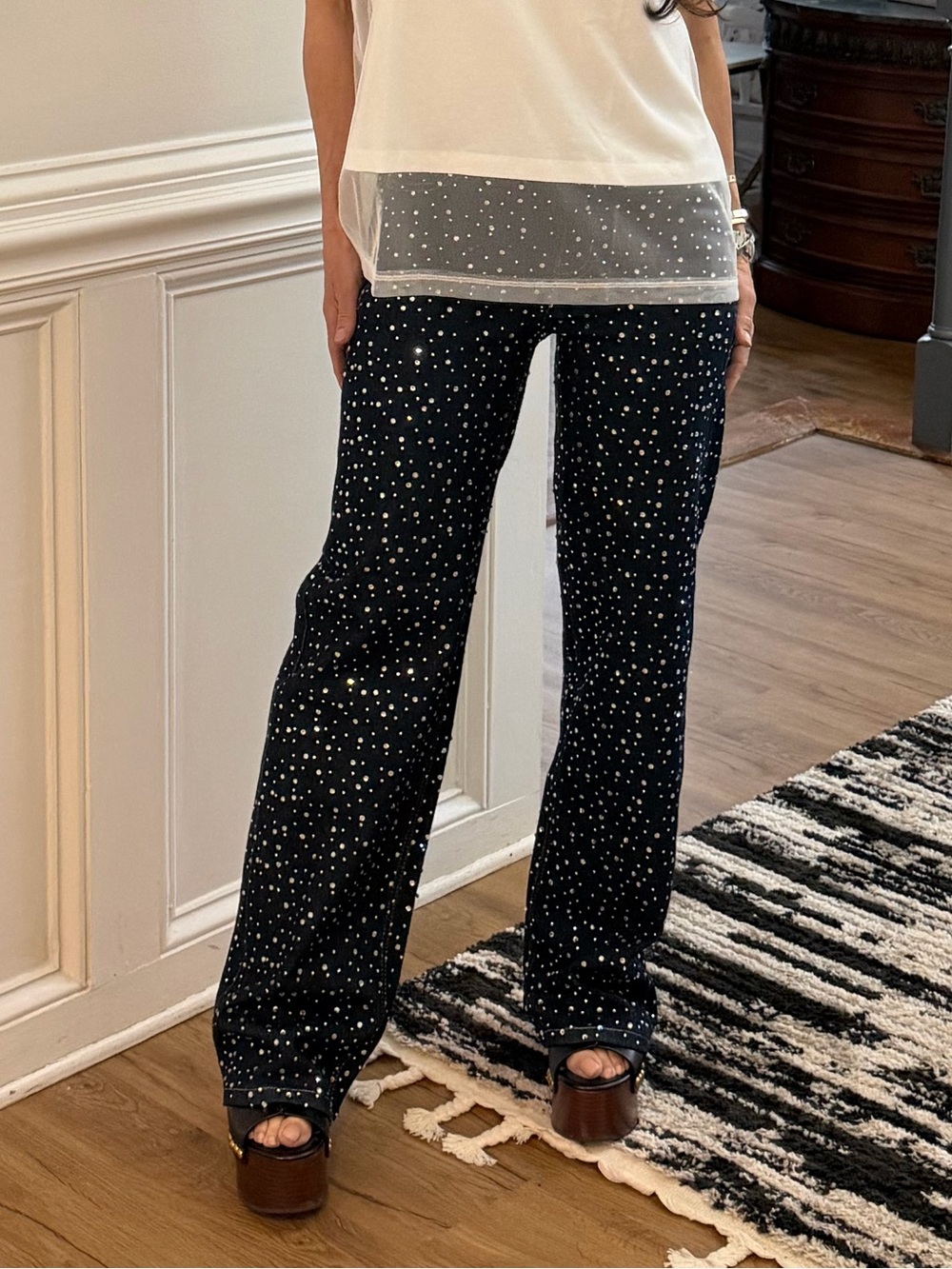 Fabulous Wide-Leg Jeans Sparkle